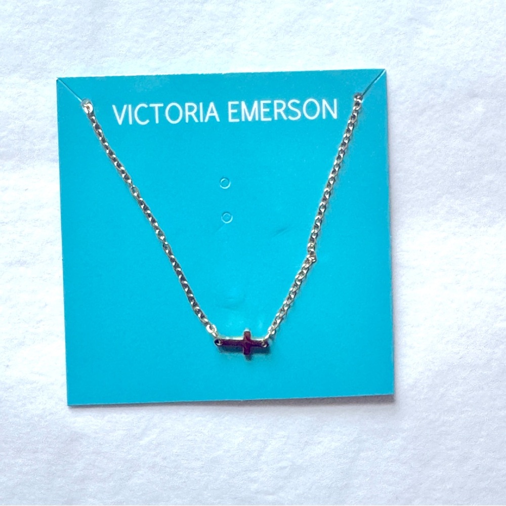 Victoria Emerson gold plated cross necklace